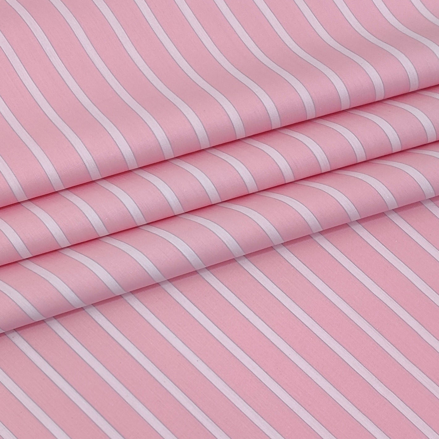 Shirt Fabric Donear Premium 100% Pure Cotton Bengal Stripes Colour Baby Pink